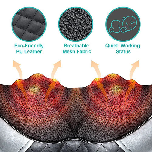 Heated Neck & Shoulder Massager – Deep Tissue Shiatsu Relief