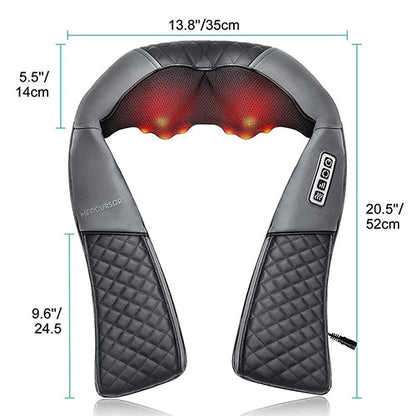 Heated Neck & Shoulder Massager – Deep Tissue Shiatsu Relief